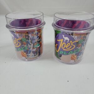Joe Camel Hard Pack 2 Thermo Serv Plastic Tumblers Cups 2-1994